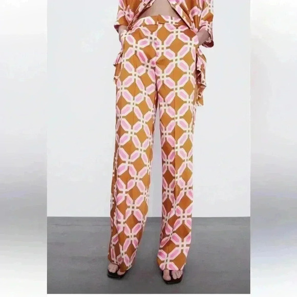 Zara Pants - ZARA Pijama style trousers pants BLOGGERS‎ FAV sz XS